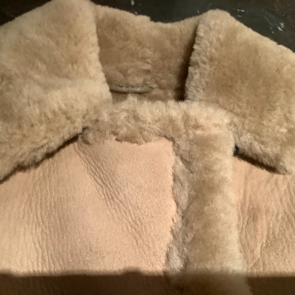 REAL SHEEPSKIN Coat UNISEX GIRLS /BOYS GIRLS  5-6 Y ,UK  made,switch buttons - Picture 6 of 15